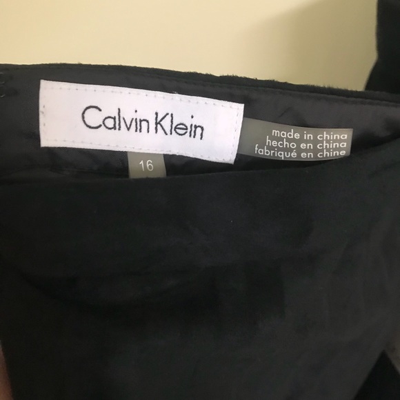 NWT Calvin Klein Accordion Pleat Faux Suede Skirt - Picture 5 of 7